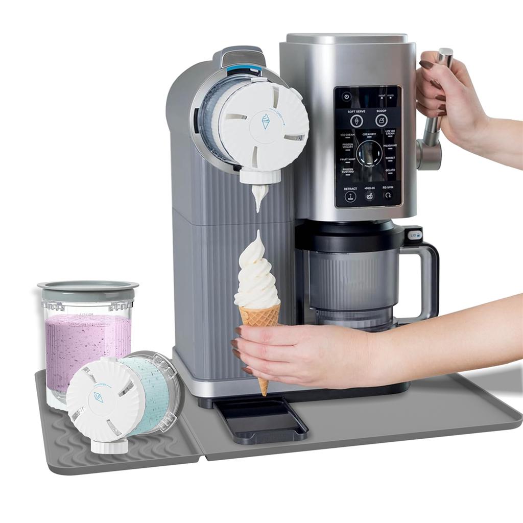 1set Coffee Machine Mat Coffee Tamping Mat Non-Slip Silicone Mats Coffee Machine Pad Dish Drying Countertop Protection Tamping