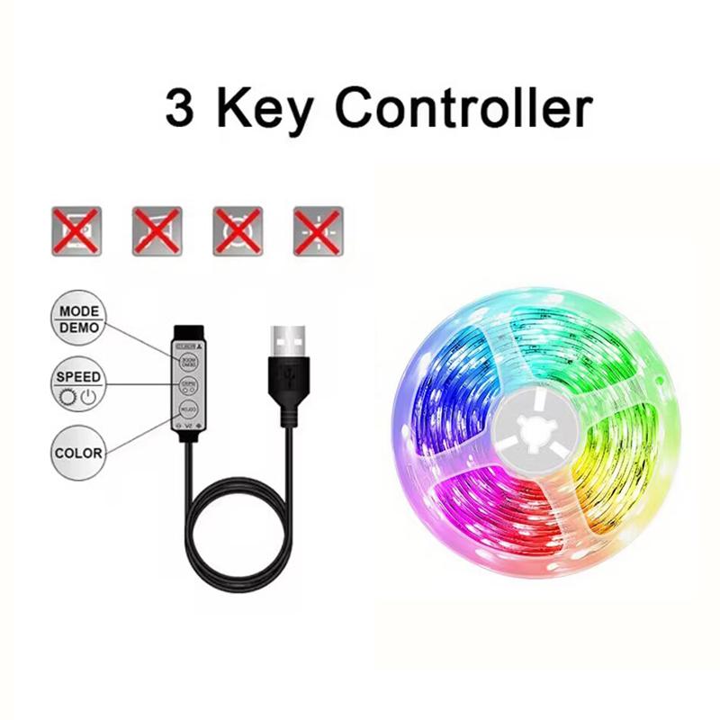 

Світлодіодні світлодіодні стрічки USB RGB 5050 1-40 м. Зміна кольору Bluetooth App Control. Світлодіодна лампа. Діодна стрічка. Стрічка. Для декору кімнати. Підсвічування телевізора. 1M
