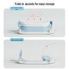Temperature-Sensitive Folding Baby Bath Tub with Mat, PP + TPE Materials