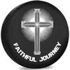 Faithful Journey Cross Spare Tire Cover Christian Camper Wheel Protector Weatherproof