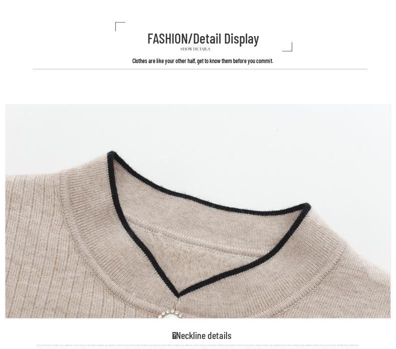 Women's Fleece-Lined Sweater: Warm, Thick One-Piece for Autumn and Winter
