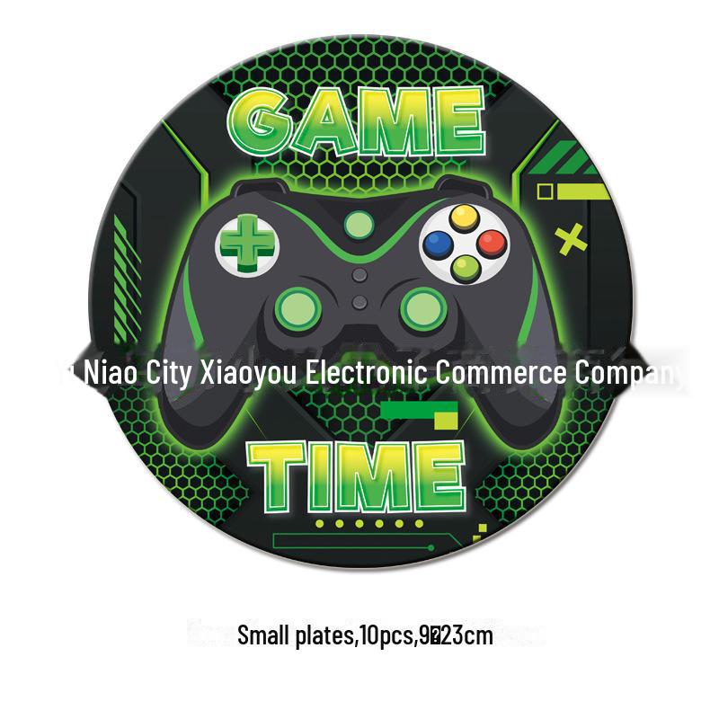 Game Controller Party Tableware: Includes Paper Plates, Cups, Towels, and Decorations