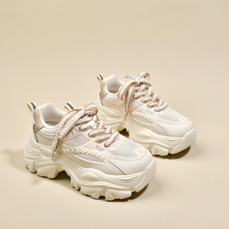 

Garoa Dad Shoes Women s Summer Breathable Sneaker Increased New Small White Platform Women s Shoes Mesh Shoes