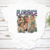 Florence Pugh Retro Bootleg T-Shirt Vintage 90er Jahre Stil Collage Tee Promi Fan Merch A24 Filmstar Shirt Popkultur Geschenk Oberteile