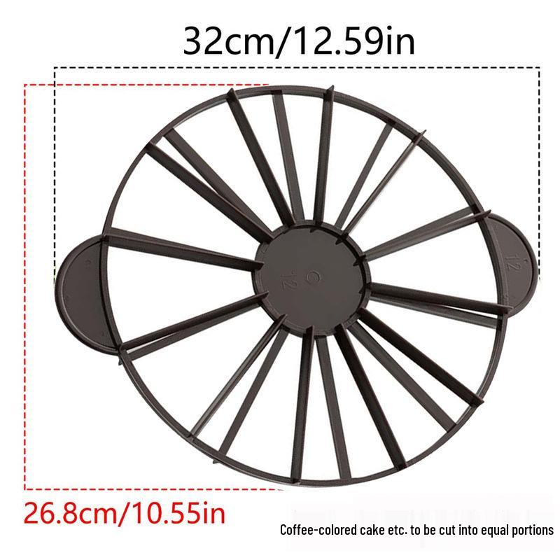 Round Cake Layer Slicer: 10/12 Equal Plastic Divider Baking Tool