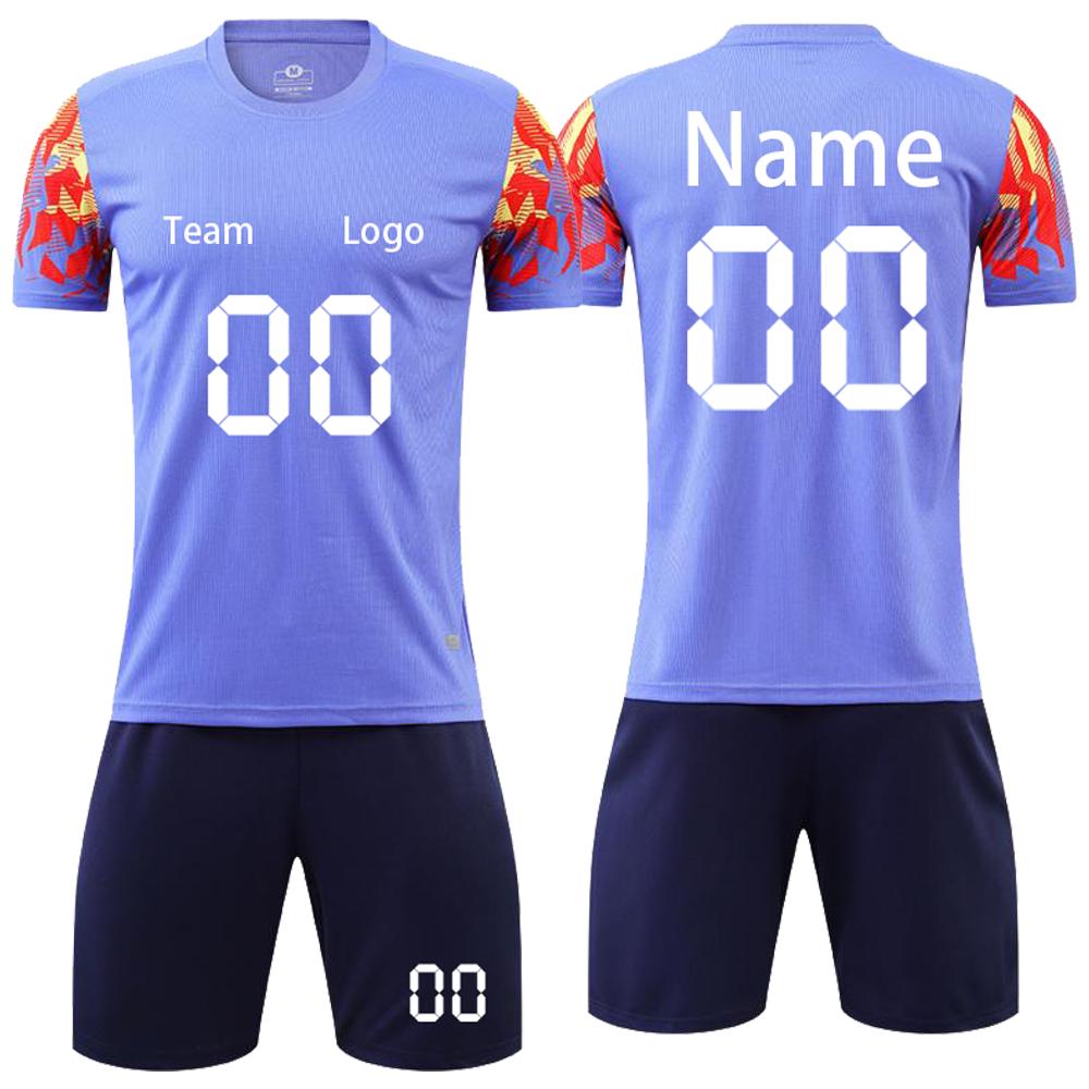 Custom Soccer Jersey Set for Men and Youth Personalized Team Uniform with and Number Breathable Sportswear