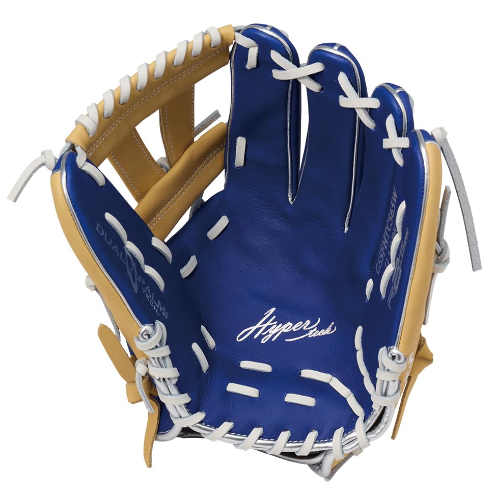 Rawlings HYPER TECH COLORS Baseball Glove for Throw Men's (GS5FHTC565W) Softball, All-Around, Indigo/Camel, 11.75 inches, Right-Handed