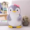 25cm/45cm Kawaii Fluffy Penguin Plush with Bow Tie & Fruit Accents Ideal Gift for Penguin Lovers Home Sofa Bed Decoration