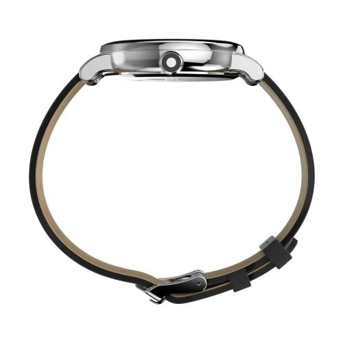 Timex Men's Standard Sub-Second 40mm Watch, Black/Silver Tone, One Size