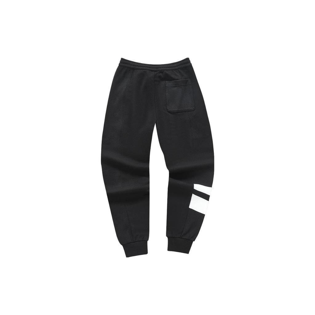 Fila Fusion Color Block Logo Print Loose Knit Sports Pants Men bottoms Black T11M345601F-BK