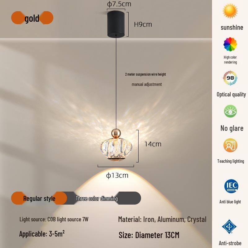 Adjustable Modern Minimalist Pendant Light for Bedside, Bar, or Entrance - Luxurious High-End Design