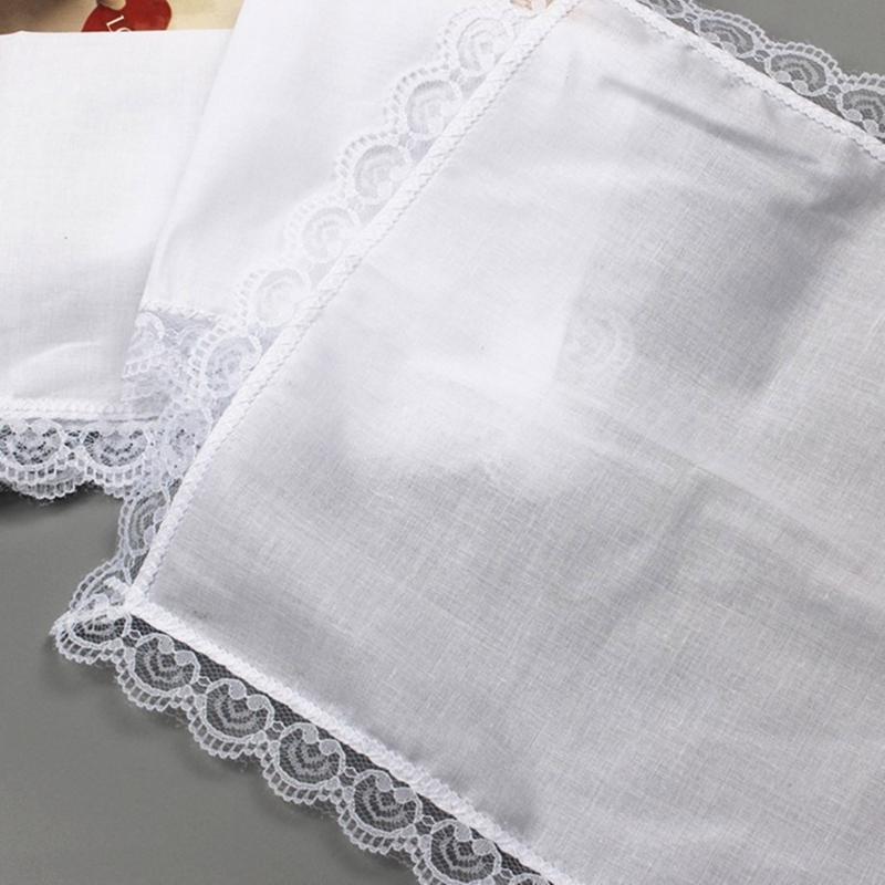 Lace Edge Handkerchief for Kids Male Women Elderly Handkerchief Pocket Handkerchief for Wedding Gift