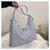 2024 New Korean Style Large Capacity Urban Minimalist Pu Tote Shoulder Bag