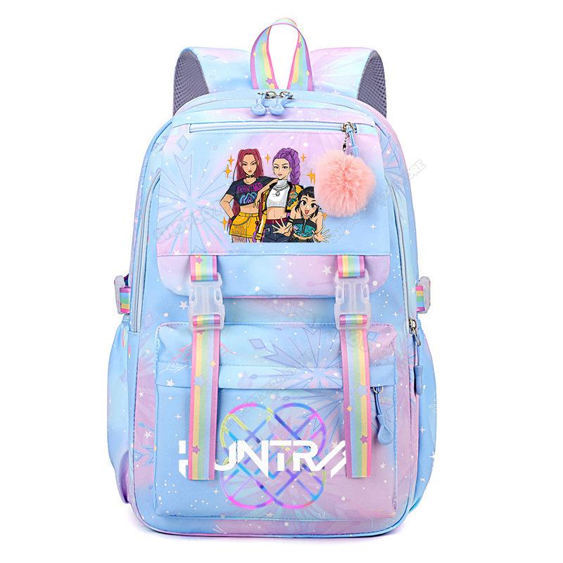Korean Wave Demon Hunter Student School Bag Backpack Women'S Premium Light Backpack Large Capacity Outdoor