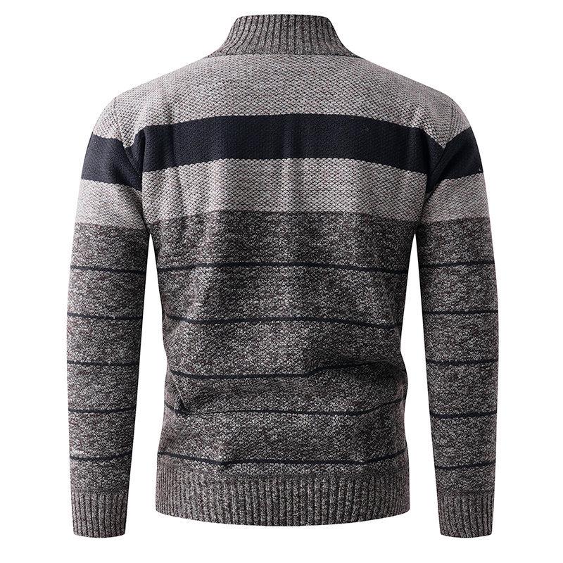 Autumn/Winter Men's Trendy Knit Half-Zip Sweater - European and American Style