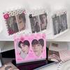 Transparent Flip Up Photocard Holder Cat Dog Photo Album Durable Card Display Rack  Birthday Gift