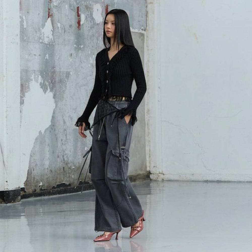 

Egoist Drawstring Side Pocket Pants Er3opt01 BK/FF