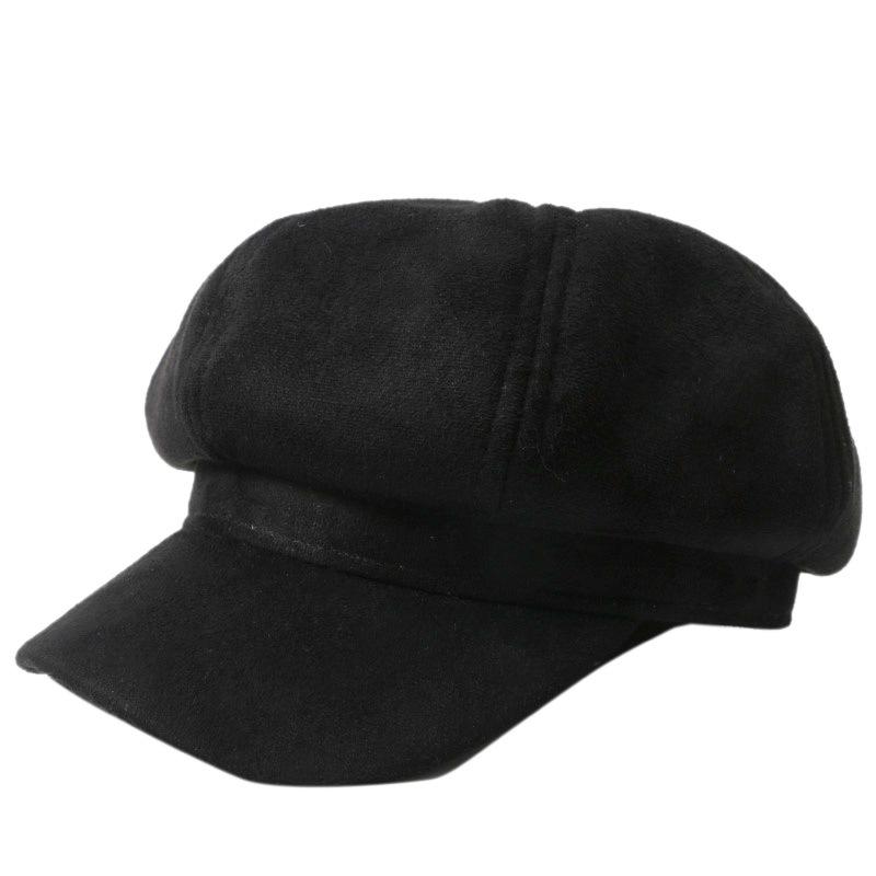 Lue Kvinne Vinter Allsidig Andetunge Åttekantet Lue Beret Kvinne Japansk Retro Varm Painter Hat