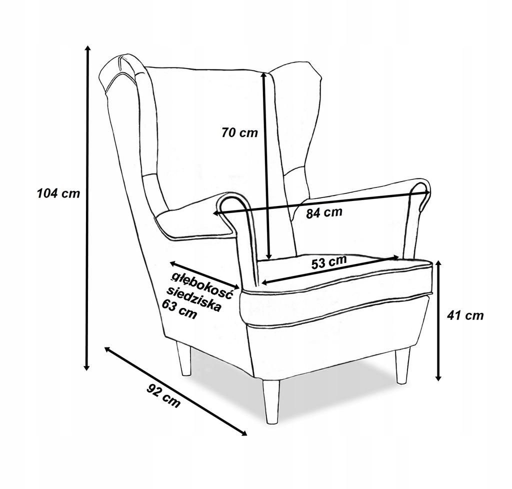 Lounge Set of Furniture Wingback Gaja Sofa Armchairs Pouffes Family Meble Set