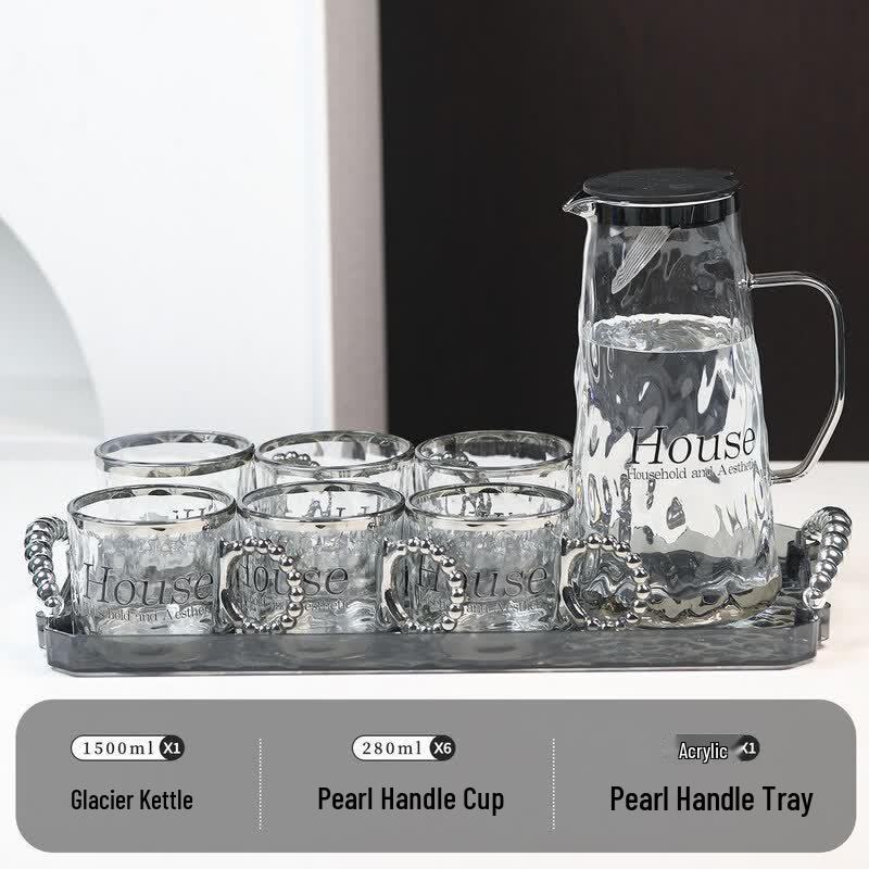 Light Luxury Glass Water Carafe and Tumbler Set