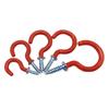 70Pcs Plastic Coated Iron Wall Hooks Multiple Purpose Hanging Hardware For Bathroom Shelves Tool Planter Mounting