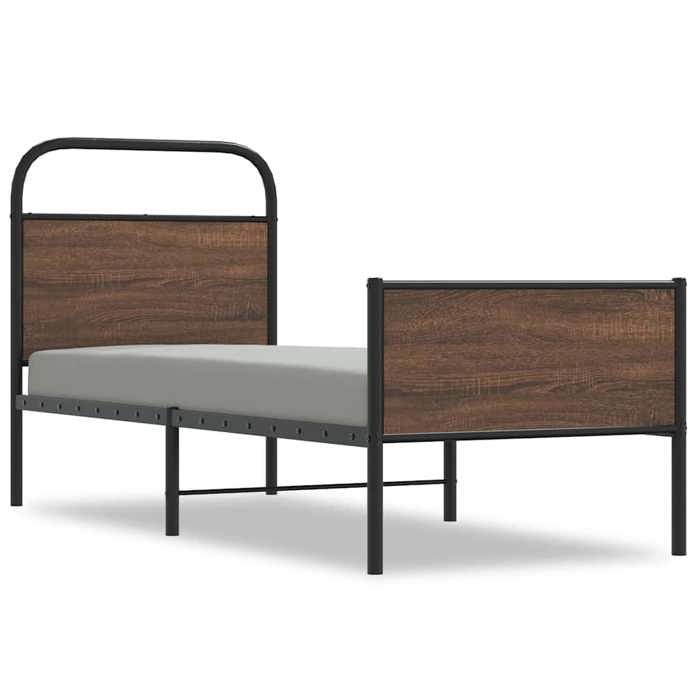 VidaXL Cadre de lit sans matelas 80x200cm chêne marron bois ingénierie 4100491