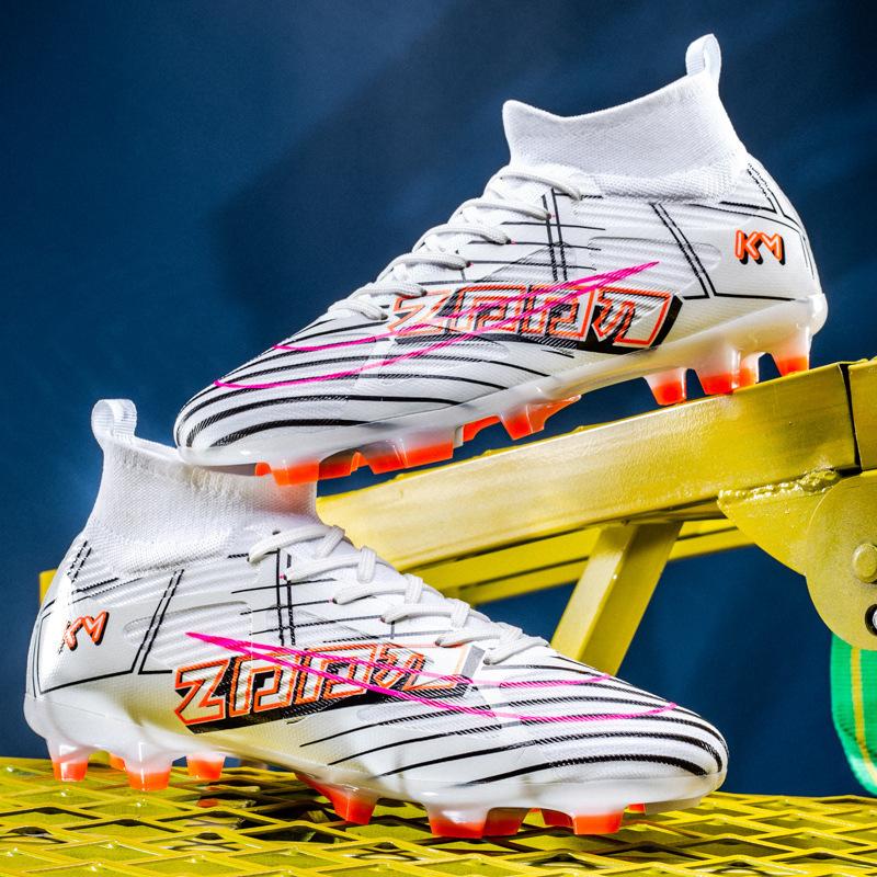 

20252025 Long spikes fly-woven youth sports shoes, a training football shoe, high-top broken men s nails seamless 35