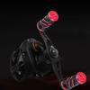 Fishing Reel Handle Carbon Fiber Frame with Fittings Replace Parts 95mm (Black Red)