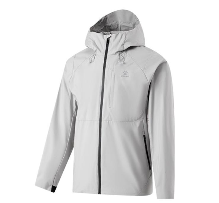 Kelme 6533Wt1026 Fisherman Gray Windbreaker