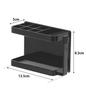 Yamazaki Magnetic Toothbrush Toothbrush Holder for x D5 x Stand, Bathroom, Tower, Black, Approx. W13.5 H8.5cm (Tower 3808)