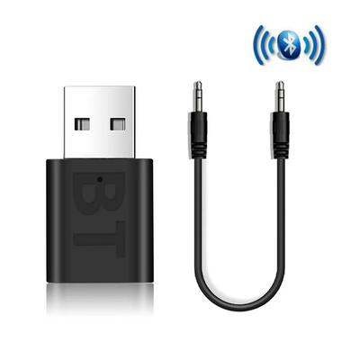 Bluetooth 5.0 Audioempfänger Mini USB 3,5 mm Klinke AUX Audio Auto MP3 Musik Dongle Adapter Sender für kabellose Tastatur FM Radio Lautsprecher