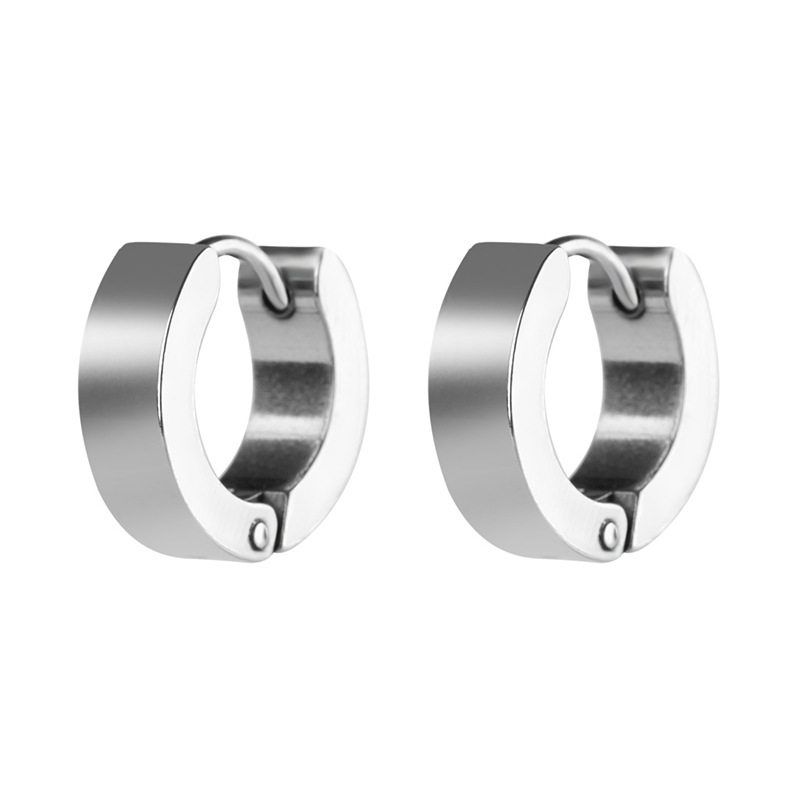 48 PCs European and American Stainless Steel Black Cross Stud Earrings