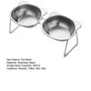 Stainless Steel Elevated Cat Bowl Tilted Raised Cat Bowl with Metal Stand