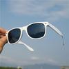 Cool sunglasses white pc frame Glasses Men Women Sun Glasses Sun Goggles Eyewear Unisex Sunglasses Reflective film sunglasses
