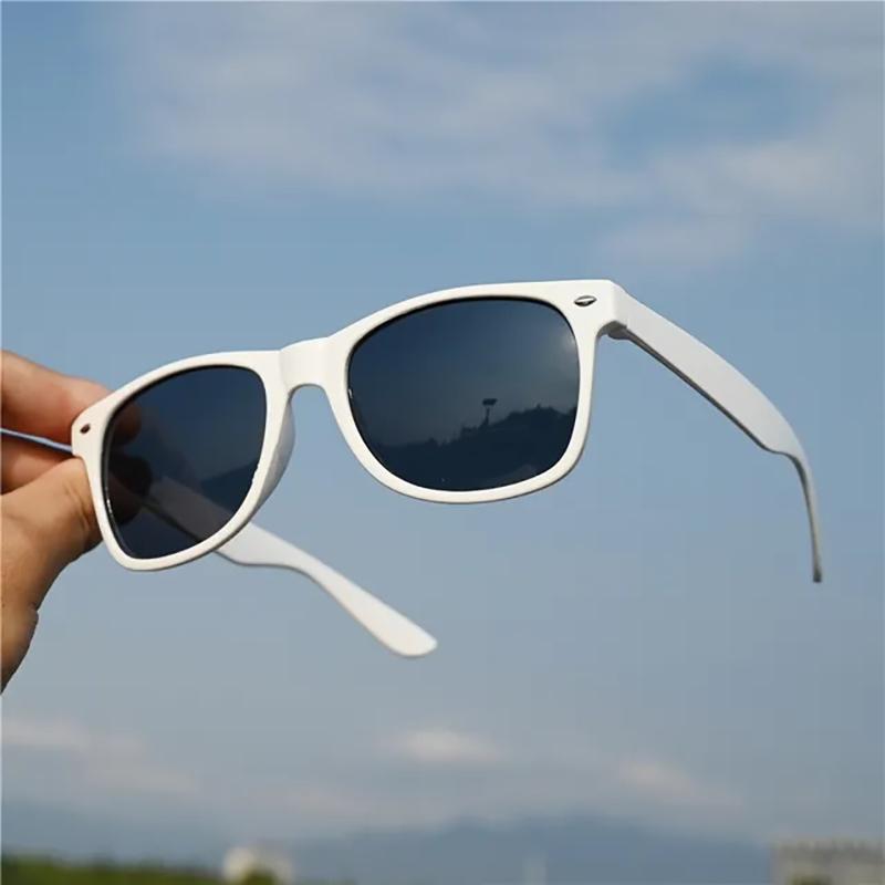Cool Sunglasses White Pc Frame Glasses Men Women Sun Glasses Sun Goggles Eyewear Unisex Sunglasses Reflective Film Sunglasses