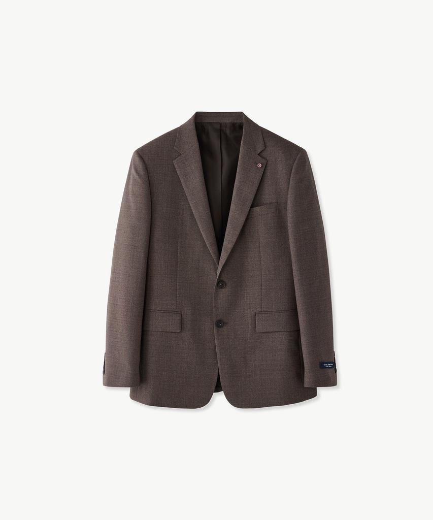 STCO Extra Fine Wool 49% Light Brushed Suit Jacket Two-Tone Brown (Classic Fit)_Ssjvd61Csh