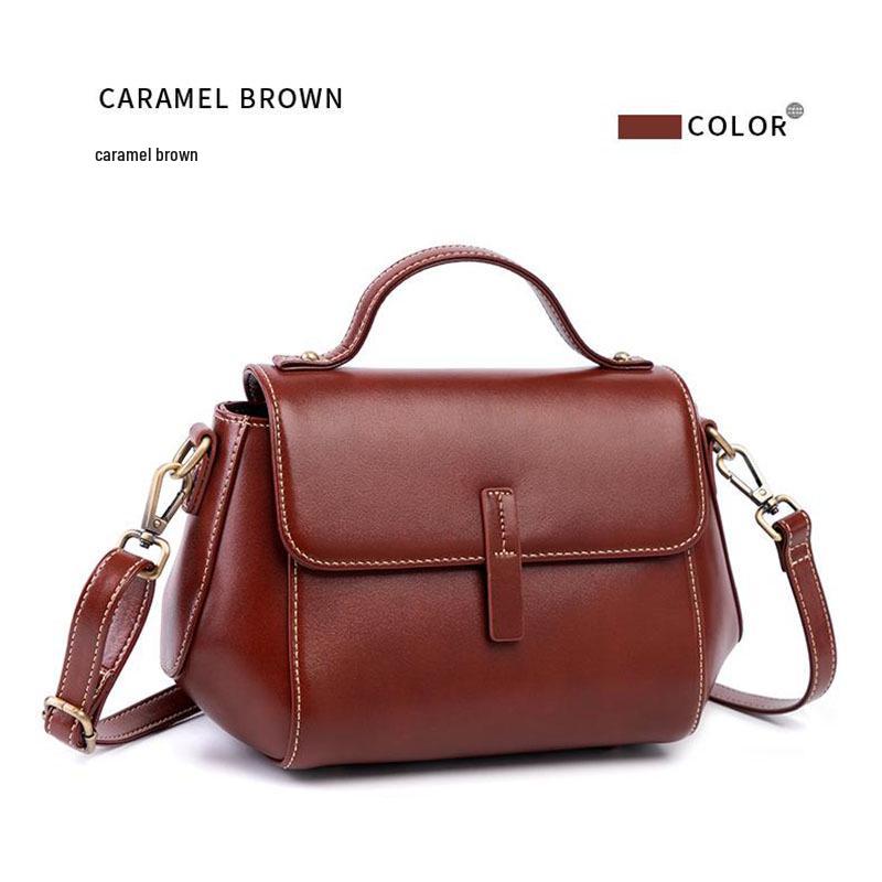 Women's Stylish Genuine Leather Crocodile Pattern Cowhide Shoulder & Crossbody Bag - 2025 Fashionable Versatile Handbag