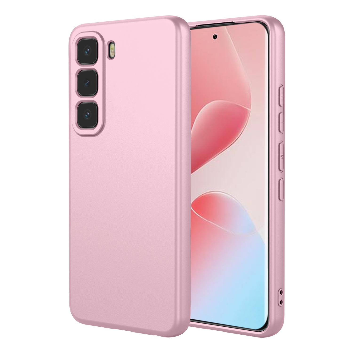 For Infinix Hot 60 Pro 4G Case Liquid Silicone Feel Soft TPU Protective Phone Cover