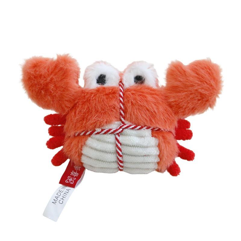 Cat Mint Cat Toy Fur-Real Crabs, Lobsters, Self-Entertaining Chew Toy with Sound Bell for Cleaning Teeth