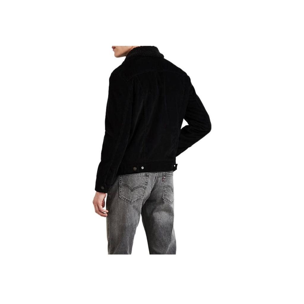 Levis FW22 Solid Color Long Sleeve Jacket Men Jacket Black 16365-0068