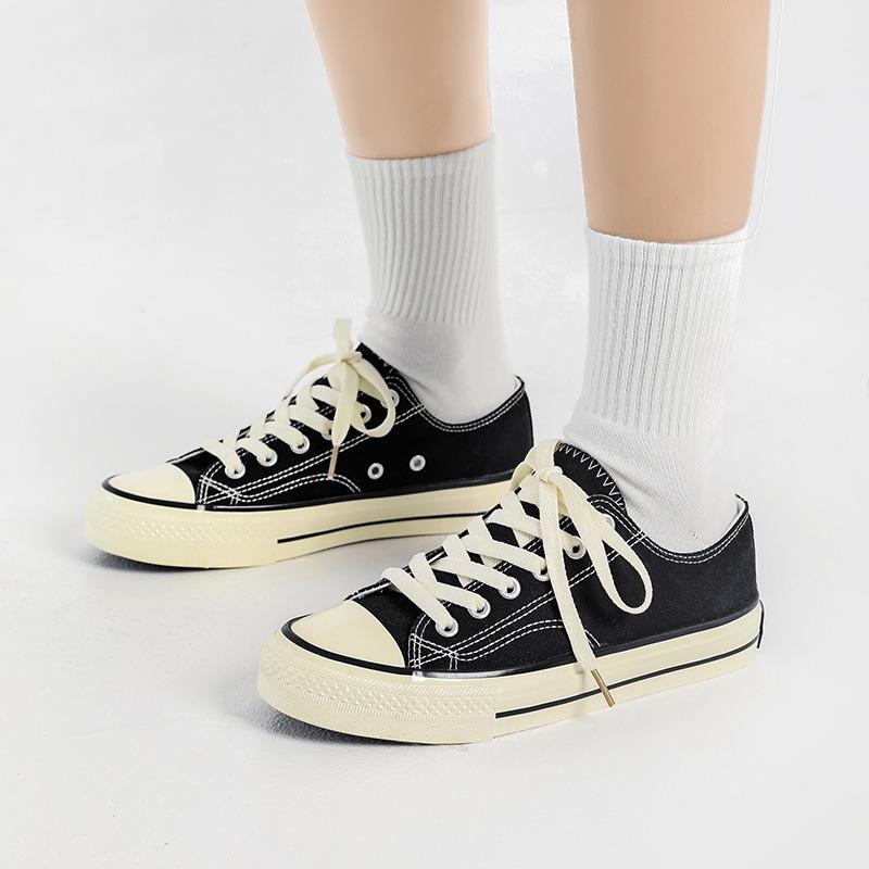 Spring Harajuku Versatile Student Classic Retro Board Shoes Korean Version Low-top Women's Canvas Shoes Male Couple