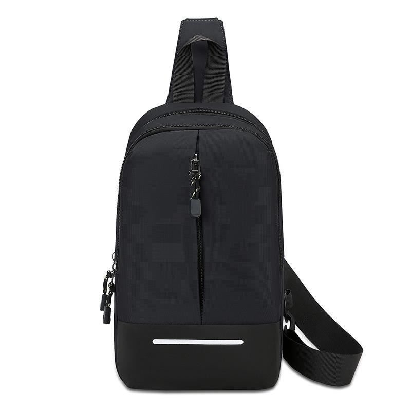New Men's Chest Bag,Single-shoulder Crossbody Bag, with A High-end Feel, Outdoor, Young and Trendy Style, Student Casual and Individual Korean Version