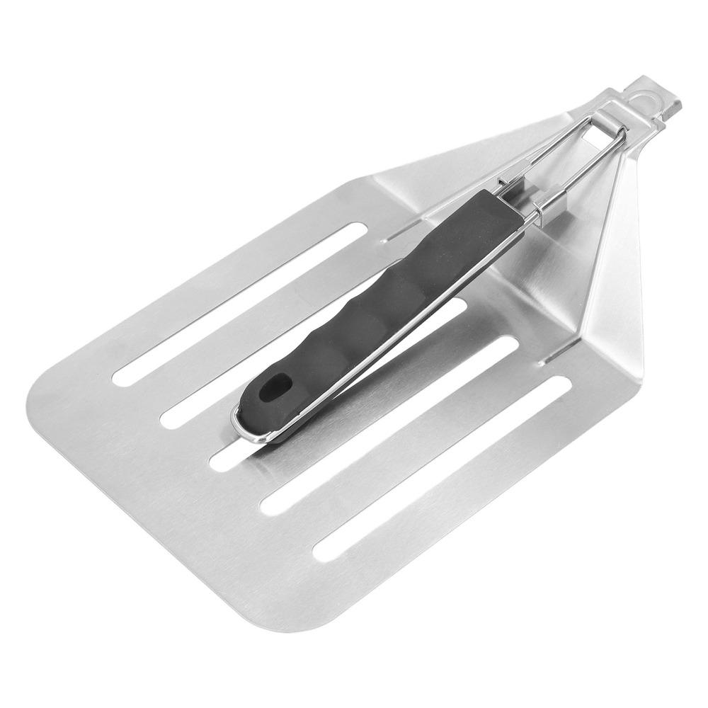 Stainless Steel Pizza Spatula Slotted Cake Lifter Durable Pizza Peel  BBQ Serving