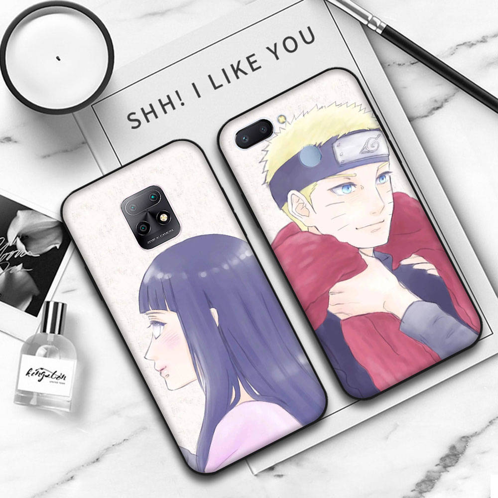 JW85 Naruto Hinata Sakura Černý měkký kryt pro Samsung Note 20 Lite S24 Ultra S23 A03 A05 A06 A11 A71 A15 A16 A13 A24 A25 A33 A52 A53 A50 M55 M35 Plus