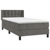 Maison Exclusive - Sommier à lattes de lit et matelas Gris foncé 90x200 cm Velours