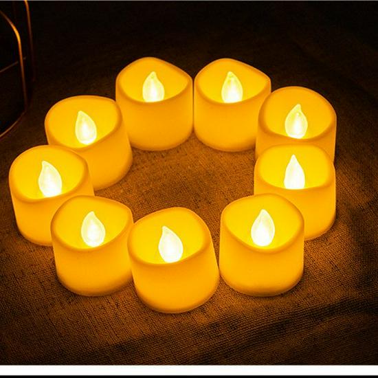 LED Electronic Candle Tealights for Christmas, Halloween, Birthdays, Weddings, and Hotel Decorations.