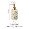 Ceramic Rose Liquid Soap Dispenser Household Bathroom Shower Gel Bottling Bottle Press-on Soap Dispensers Bathroom Accessories