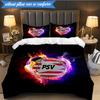 PSV Eindhoven Wappen 3-teilige Bettwäsche, inklusive 1 Bettbezug und 2 Kissenbezügen. Perfekt für Weihnachten, ideal für Schlafzimmer, Wohnheim
