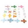 8Pcs Clear Geometric Models with Folding Geometric Card Paper Educational 3D Shapes Transparent