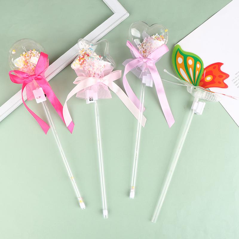 1Pc Kinder Bunte Glowing Sticks Blinkende Herz Stern Schmetterling Mädchen
